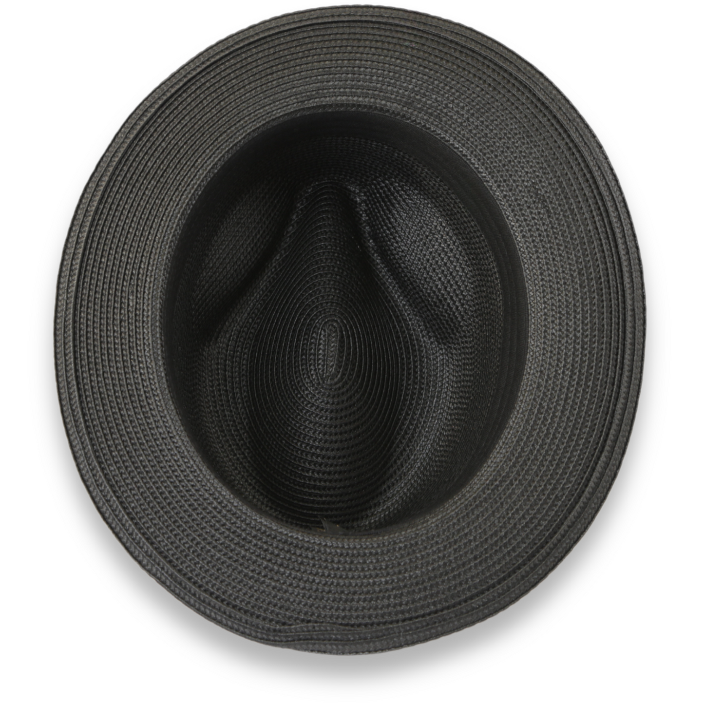 Ridge Crushable Straw Hat Fedora in Black