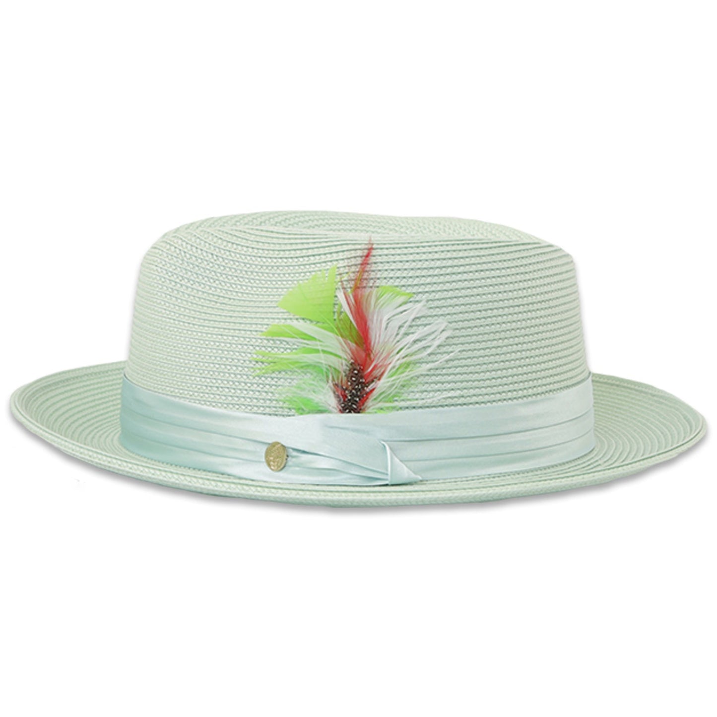 Ridge Crushable Straw Hat Fedora in Jade