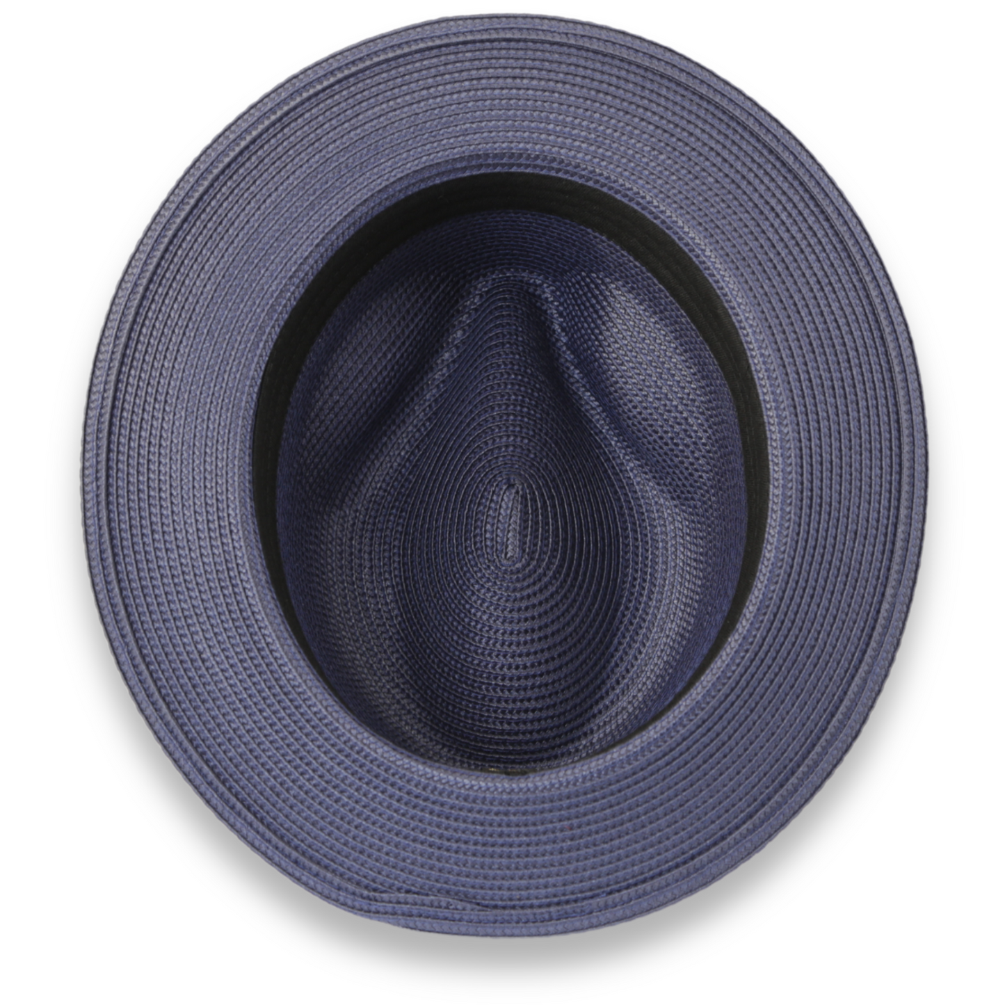 Ridge Crushable Straw Hat Fedora in Navy