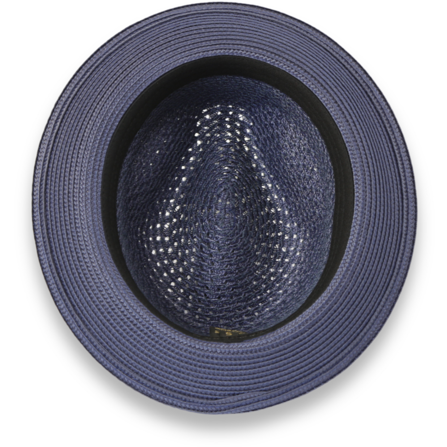 Panama Crushable Straw Hat Fedora in Navy