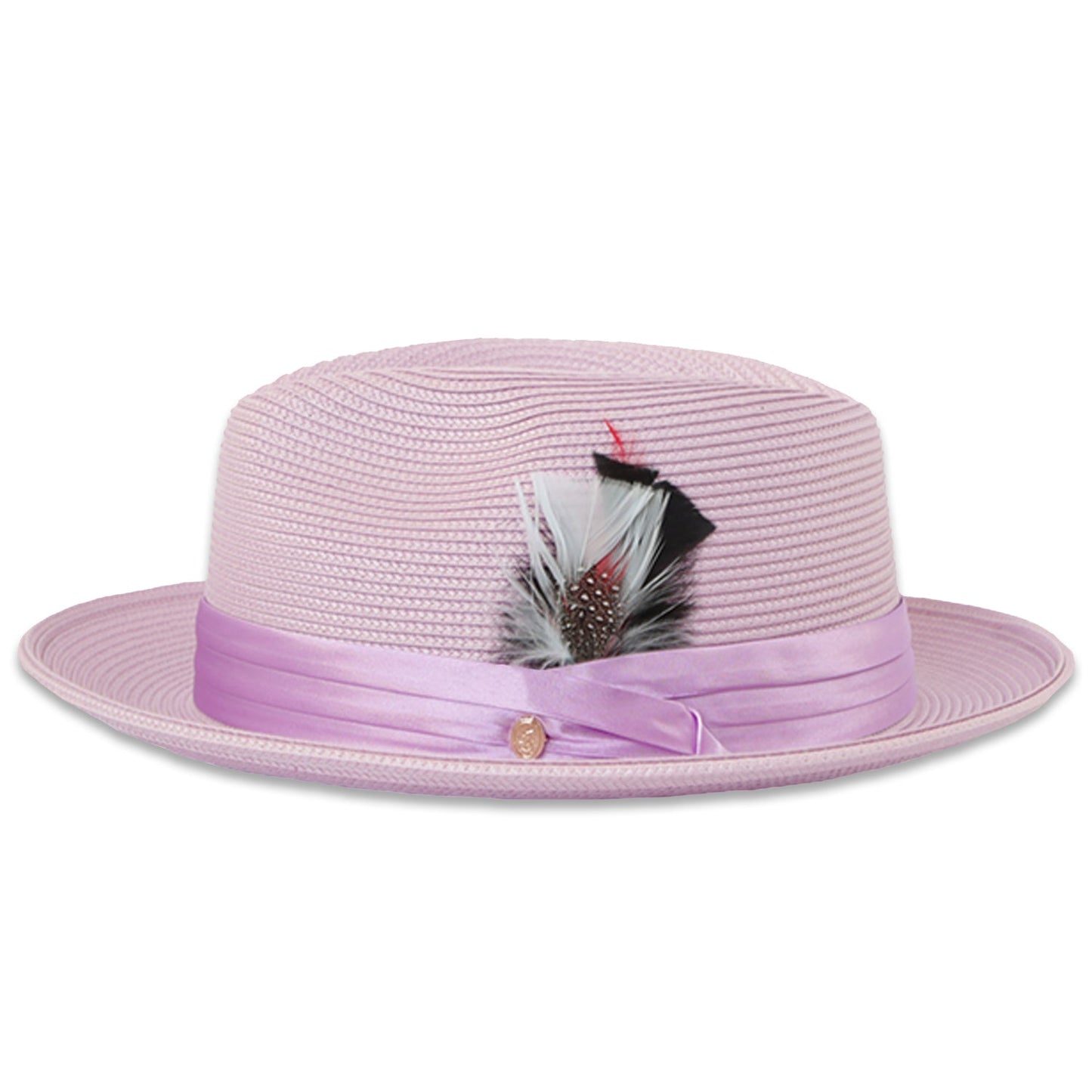 Ridge Crushable Straw Hat Fedora in Purple