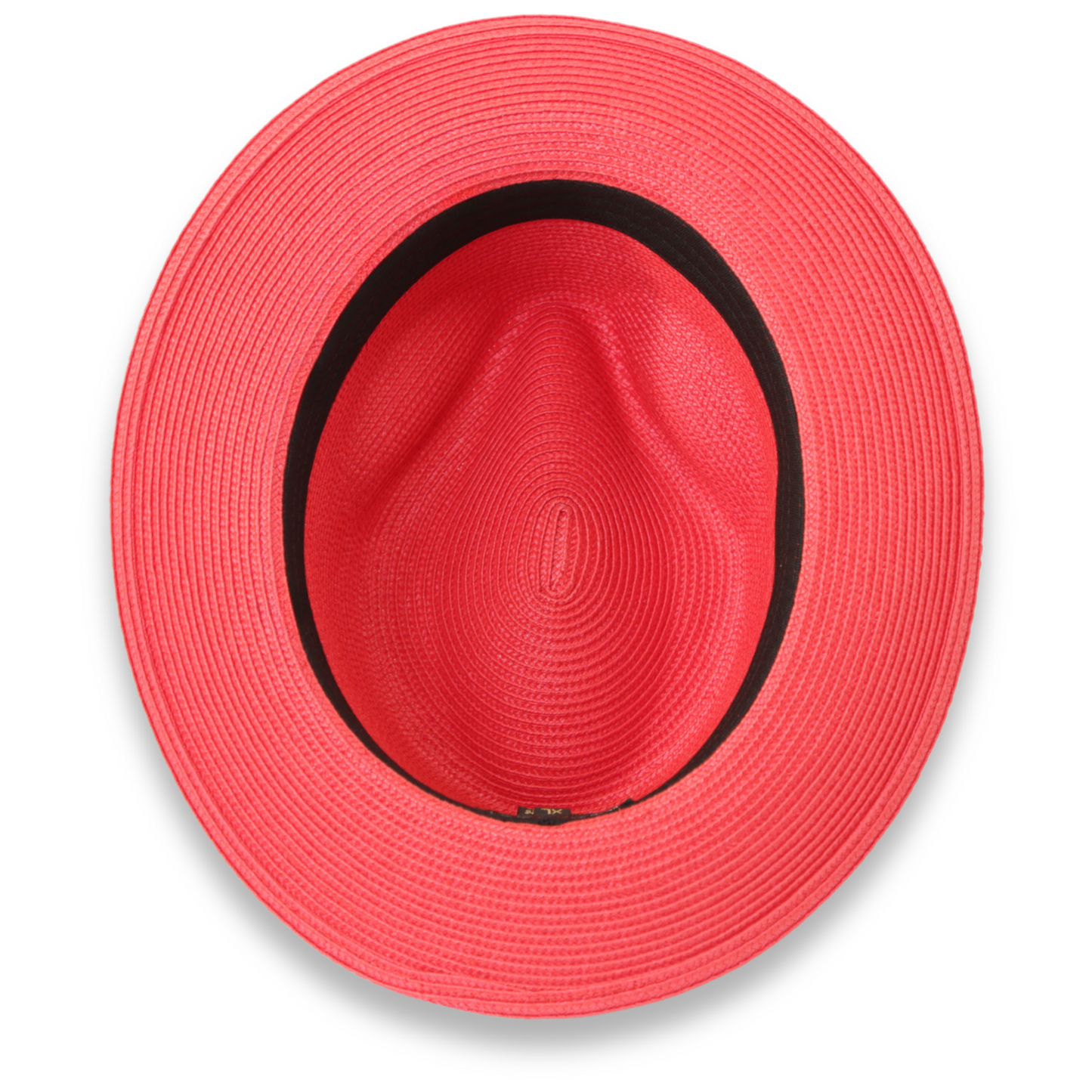 Ridge Crushable Straw Hat Fedora in Ruby