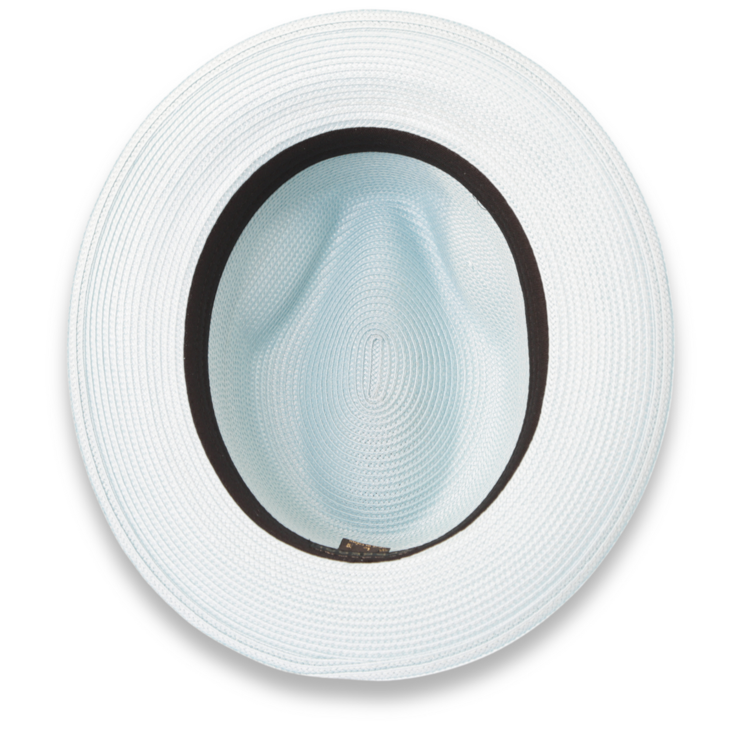 Ridge Crushable Straw Hat Fedora in Sky Blue