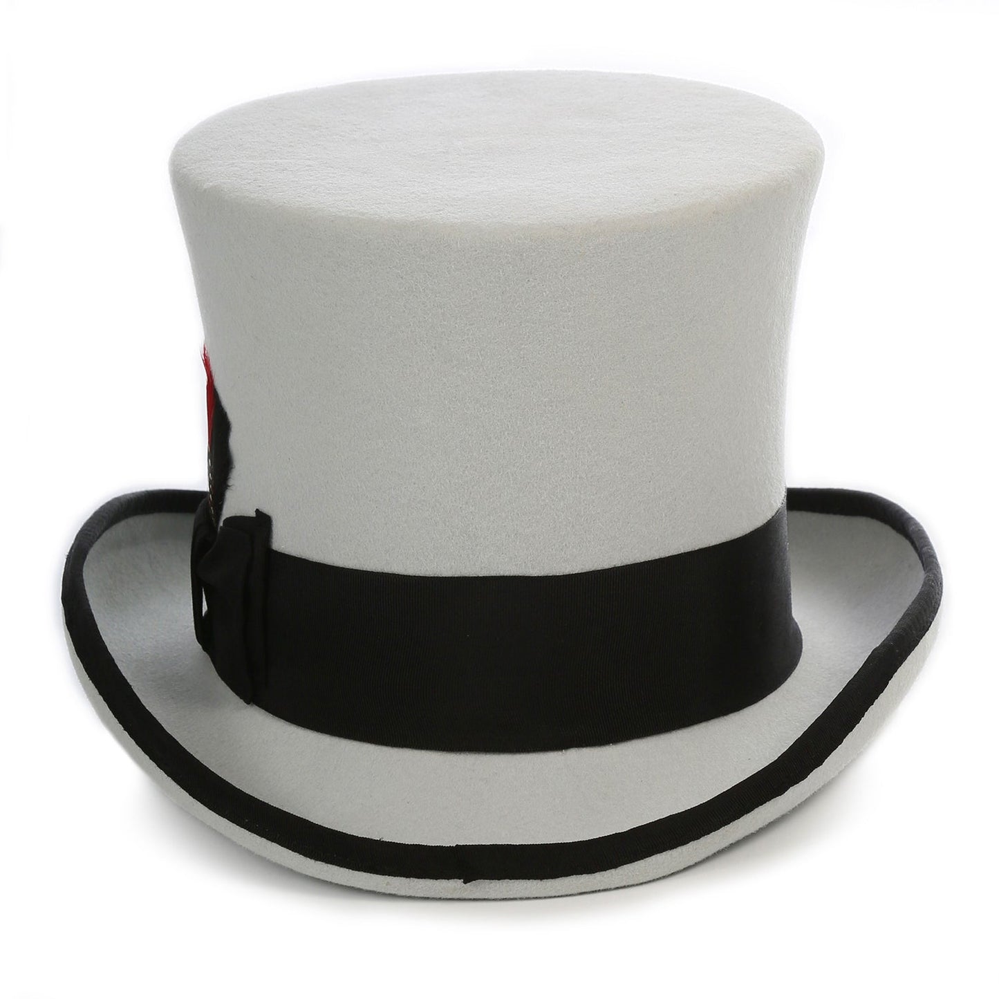 Premium Grey with Black Wool Top Hat - FHYINC best men's suits, tuxedos, formal men's wear wholesale