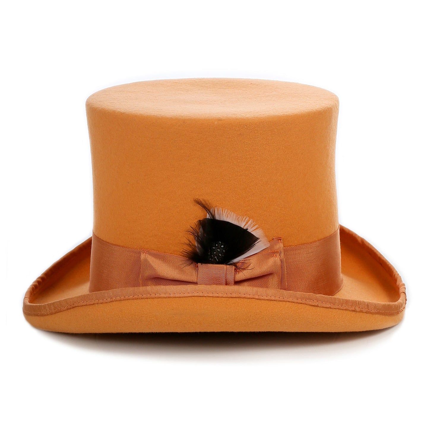 Premium Orange Wool Top Hat - FHYINC best men's suits, tuxedos, formal men's wear wholesale
