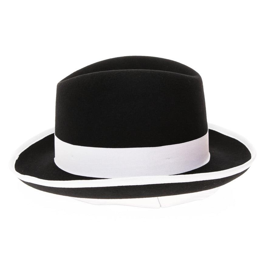 Ferrecci Premium Black And White Godfather Hat - Ferrecci USA