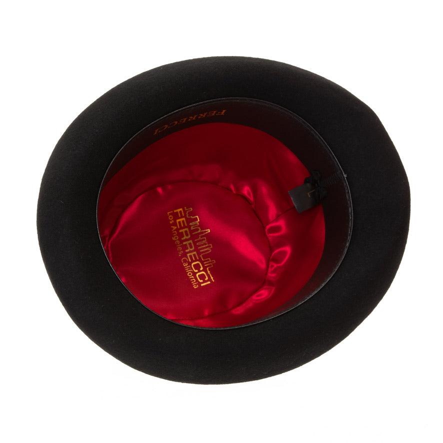 Premium Wool Black and White Derby Bowler Hat - Ferrecci USA