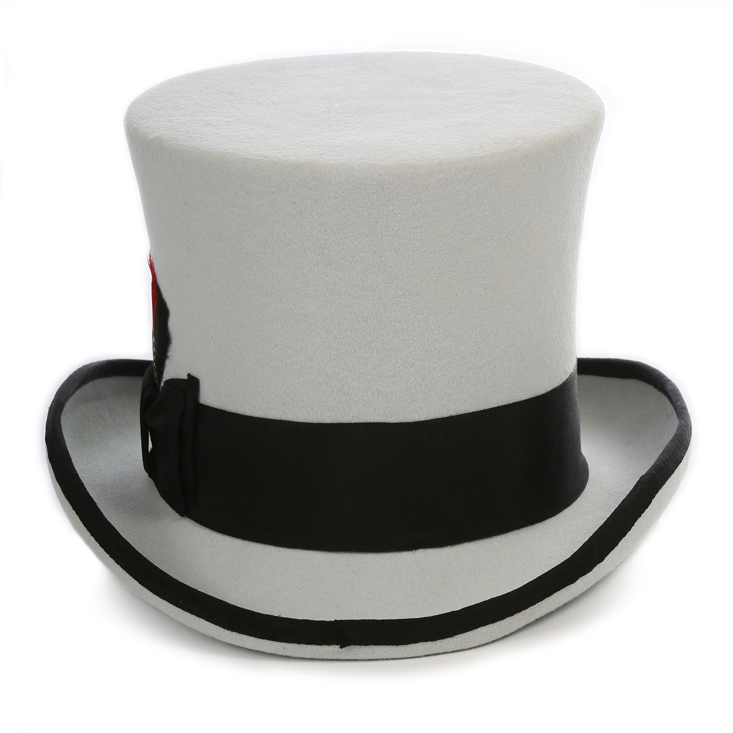 Premium Grey with Black Wool Top Hat - FHYINC best men's suits, tuxedos, formal men's wear wholesale